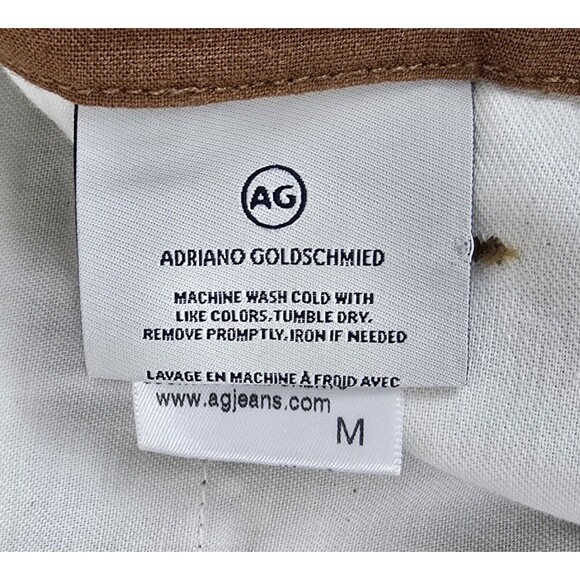 AG Adriano Goldschmied Hemp Cotton Drawstring Pants Men Brown Size M (32 x 30) - Picture 5 of 8